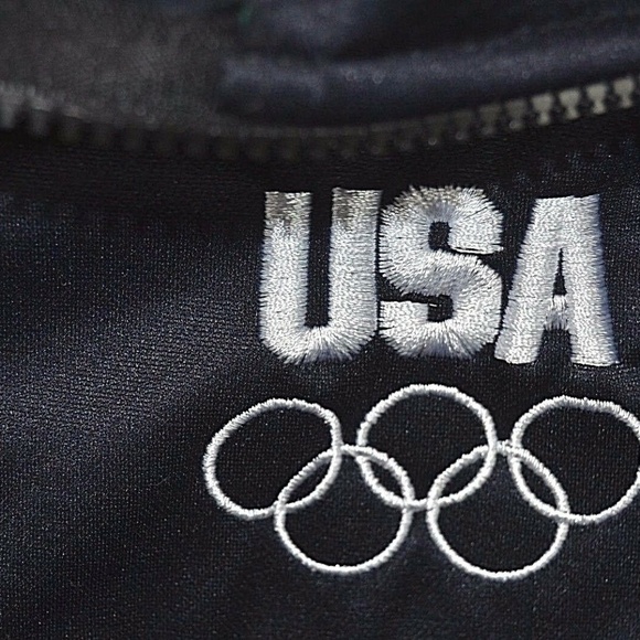 USA Lined Ladies Jacket Dark Blue Zipper Front L U - Picture 6 of 7